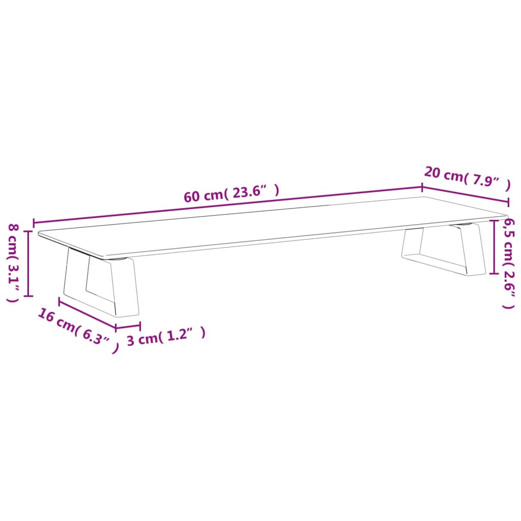 Monitor Stand 60x Tempered Glass and   Monitor Stand 60x
