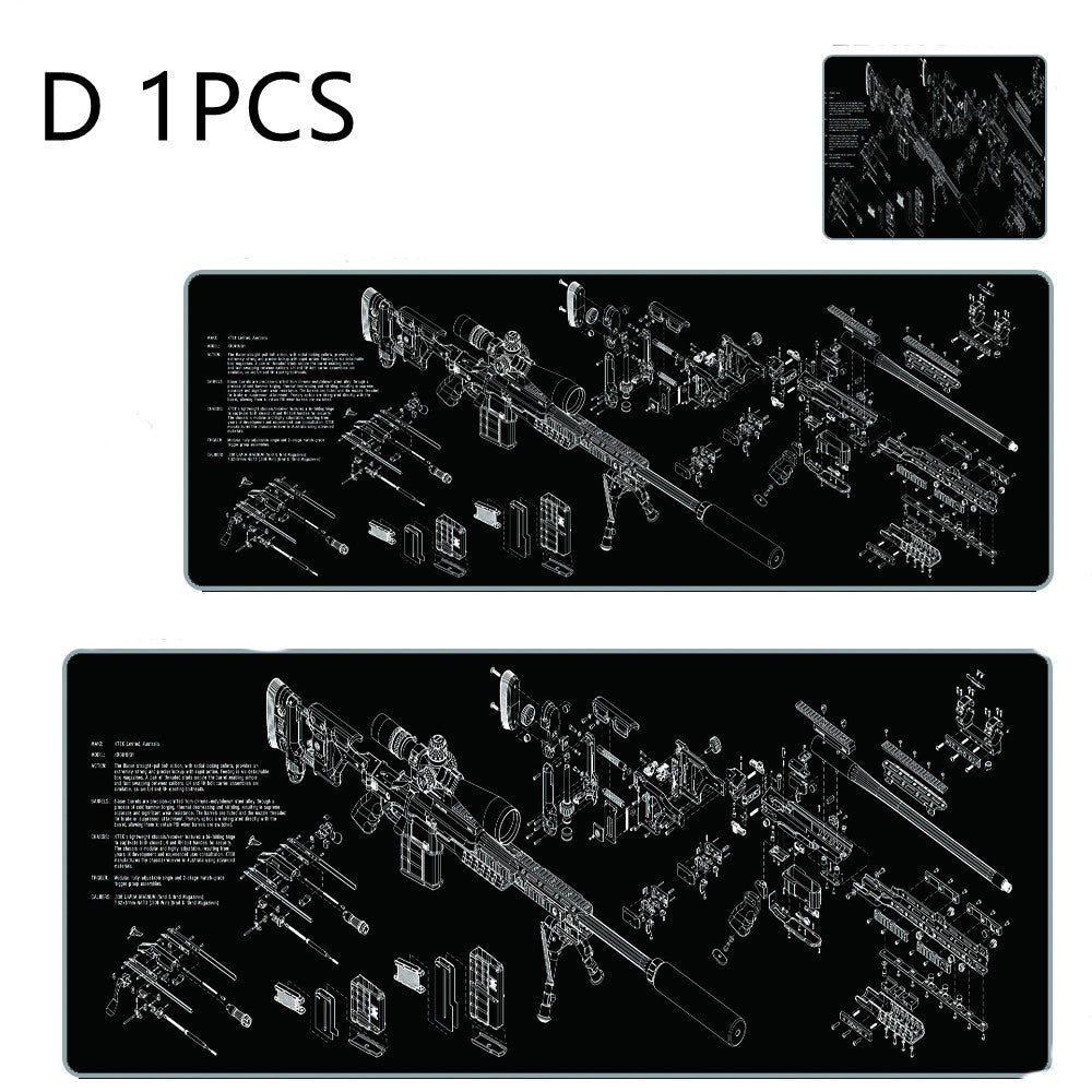 Personalized Minimalist Rubber Gaming Mouse Pad