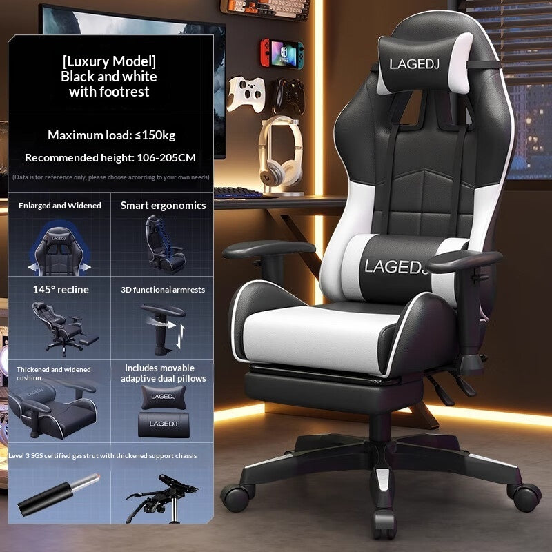 E-sports Gaming Comfortable Long Sitting Height-adjustable Chair